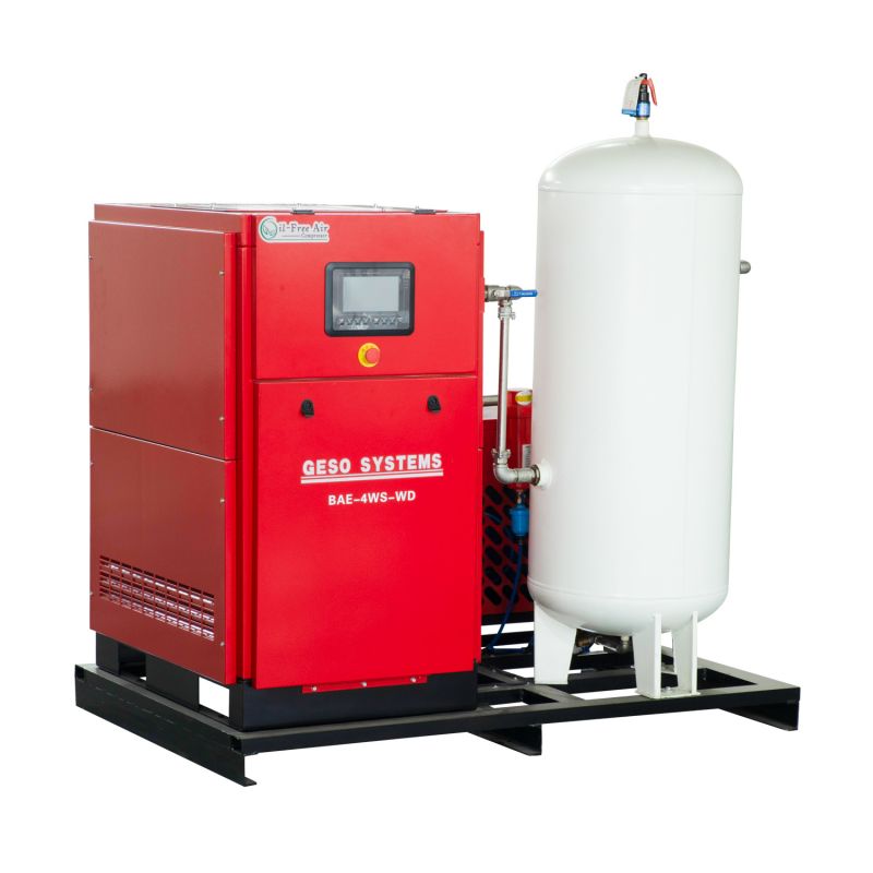 Olievrije scrollcompressor